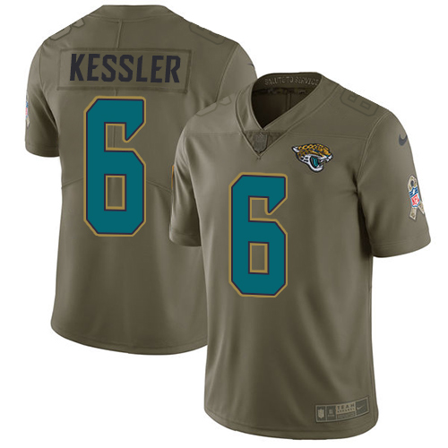 Jacksonville Jaguars #6 Cody Kessler Olive Youth Stitched NFL Limited 2017 Salute to Service Jersey->youth nfl jersey->Youth Jersey